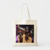 大晦日パーティー犬花火予算トート トートバッグ (正面)