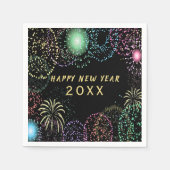 大晦日パーティー花火お祝い紙 スタンダードカクテルナプキン (正面)