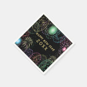 大晦日パーティー花火お祝い紙 スタンダードカクテルナプキン (角)