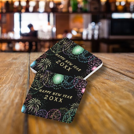 大晦日パーティー花火お祝い ペーパーコースター