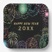 大晦日パーティー花火お祝い ペーパープレート (正面)