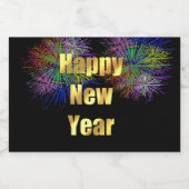 大晦日パーティー花火 スパークリングワインラベル (シングルラベル)