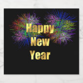 大晦日パーティー花火 ビールラベル (シングルラベル)