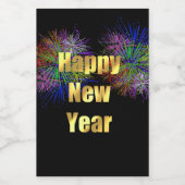 大晦日パーティー花火 ワインラベル (シングルラベル)