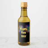 大晦日パーティー花火 ワインラベル (正面)