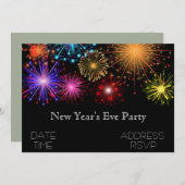 大晦日パーティー花火 招待状 (正面/裏面)