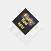 大晦日パーティー花火 縁ありカクテルナプキン (角)