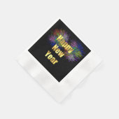 大晦日パーティー花火 縁ありカクテルナプキン (角)