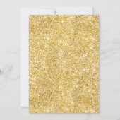 大晦日パーティー金ゴールドグリッターブラック 招待状 (裏面)