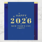 大晦日パーティー食品・飲料ラベルセット ワインラベル (シングルラベル)