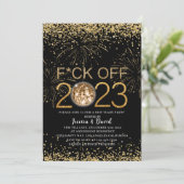 大晦日パーティー2024金ゴールドとBlackInvitation 招待状 (スタンド正面)