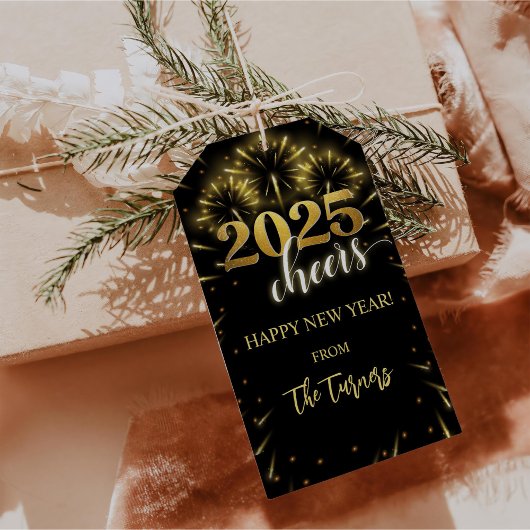 大晦日パーティー ゴールド＆ブラック ギフトタグ