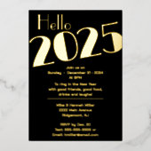 大晦日パーティー 箔招待状 (正面)