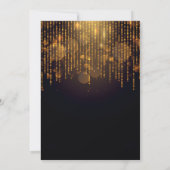 大晦日パーティー(金ゴールド灯) 招待状 (裏面)