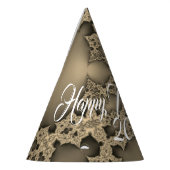 大晦日パーティー – 黄金のフラクタル パーティーハット (左)