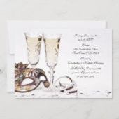 大晦日ブラックハイヒール仮装招待状 招待状 (裏面)