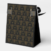 大晦日ブラック金ゴールド1920年のアートデコ フェイバーボックス (裏面サイド)