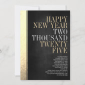 大晦日ブラック&金ゴールドメタリックエッジパーティー 招待状 (正面)