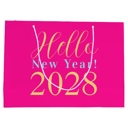 大晦日ホットピンクパーティーのお願い ラージペーパーバッグ (裏面)