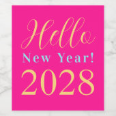 大晦日ホットピンクパーティー ワインラベル (シングルラベル)