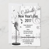 大晦日ミュージカル白黒パーティー招待状 招待状 (正面)