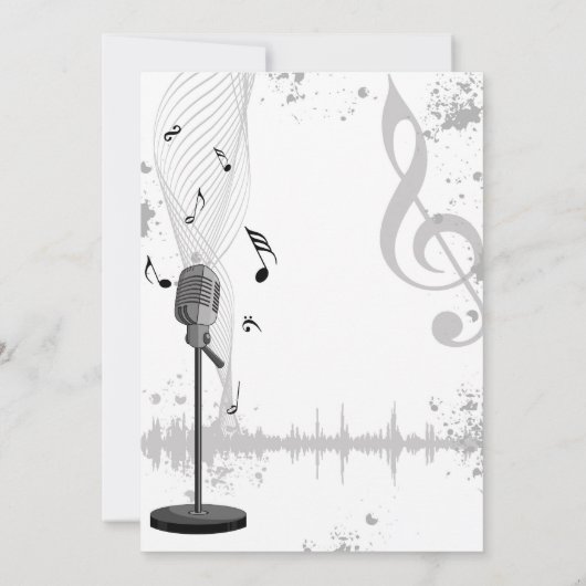 大晦日ミュージカル白黒パーティー招待状 招待状 (裏面)