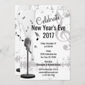 大晦日ミュージカル白黒パーティー招待状 招待状 (正面/裏面)