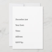 大晦日招待状 招待状 (裏面)