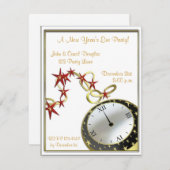 大晦日時計招待状 招待状 (正面/裏面)