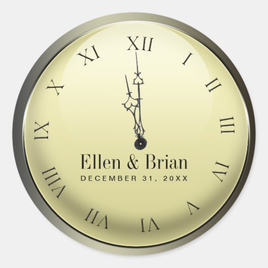 大晦日結婚式用シール ラウンドシール (正面)