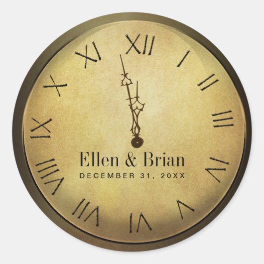 大晦日結婚式用シール ラウンドシール (正面)