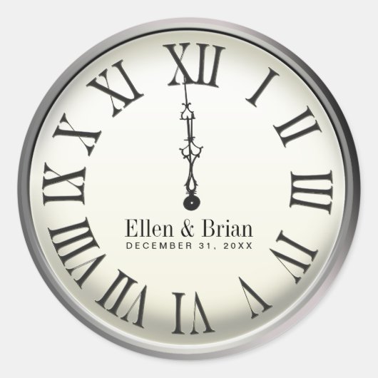 大晦日結婚式用シール ラウンドシール (正面)