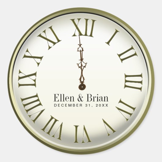 大晦日結婚式用シール ラウンドシール (正面)