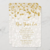 大晦日金ゴールドグリッターフェイク招待状 招待状 (正面/裏面)