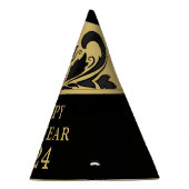 大晦日金ゴールドブラックダマスクモチーフパーティー帽子 パーティーハット (右)