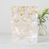 大晦日金ゴールド虹色《写真》ぼけ味招待状 招待状 (スタンド正面)