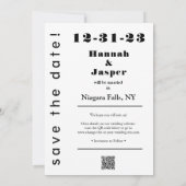 大晦日123123結婚式の日付を保存 招待状 (裏面)