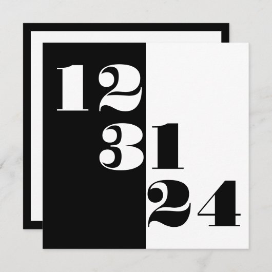 大晦日12 31 24の日付を保存結婚する セーブザデート (正面/裏面)