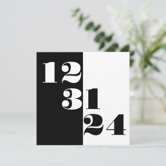 大晦日12 31 24の日付を保存結婚する セーブザデート (スタンド正面)