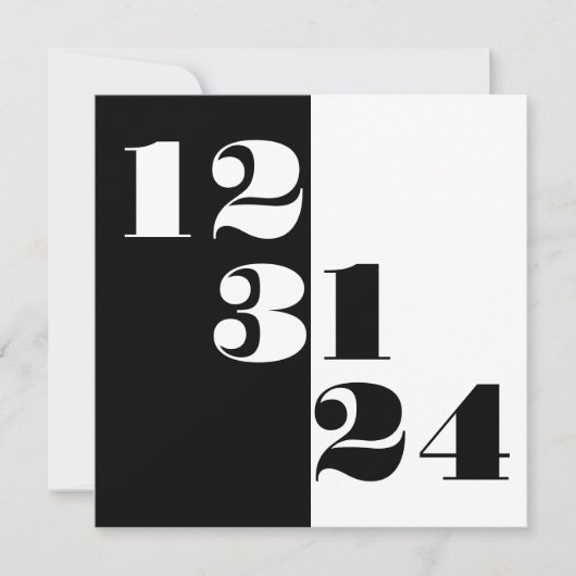 大晦日12 31 24の日付を保存結婚する セーブザデート (正面)