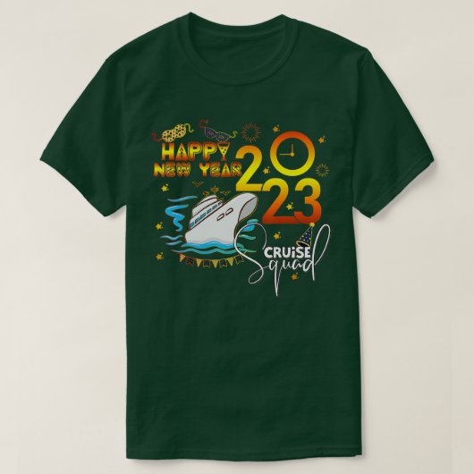 大晦日2023クルーズパーティーファミリーグループフレンド Tシャツ (デザイン正面)