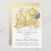 大晦日2023シャンパンバルーングリッター 招待状 (正面/裏面)