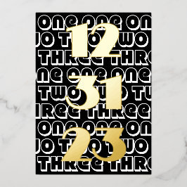 大晦日2023年1月2日3 123123黒 箔招待状