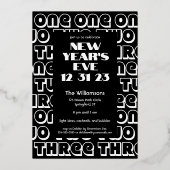 大晦日2023年1月2日3 123123黒 箔招待状 (裏面)