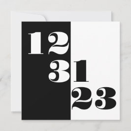 大晦日2023 123123 B&Wスクエア招待状 招待状