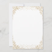 大晦日2025年金ゴールドグリッターヴィンテージシャンパン 招待状 (裏面)