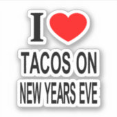 大晦日❤️にタコスが大好きビニールのタコス シール (正面)
