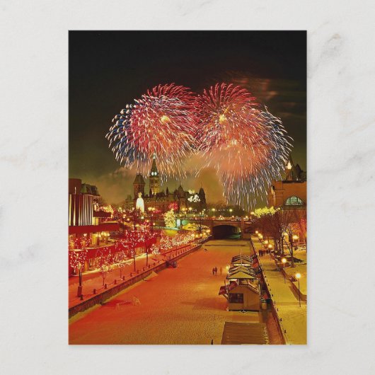 大晦日,オタワ,オンタリオ州,カナダ シーズンポストカード (正面)