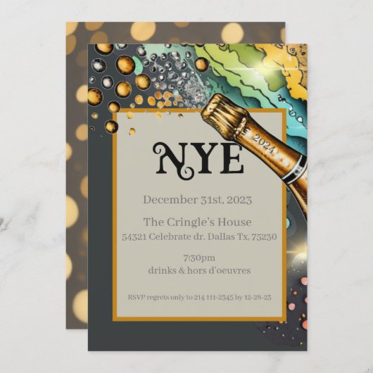 大晦日 招待状 (正面/裏面)