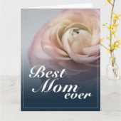 大最高のきなピンクのバラを持つ母さん カード (黄色い花)